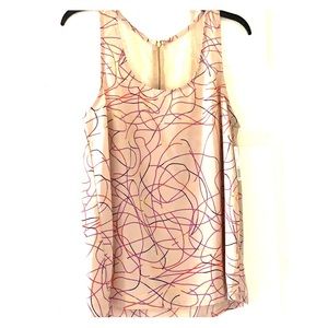 Multicolor Lace Back Sleeveless Top | Size: L